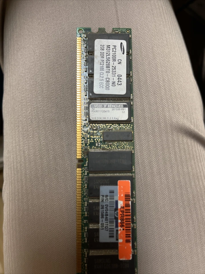 Samsung PC2100 DDR 266 Server Memory 2gb  Hp 261586-061 Pulled From DL570 - Image 3 of 3