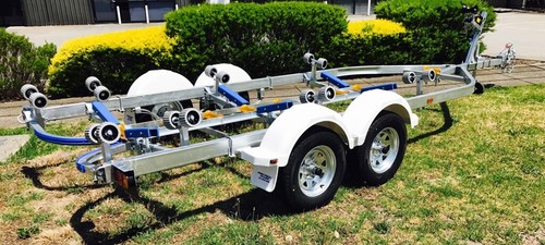 Precision Boat Trailer Drive On Galv 6.5mt TANDEM suit 18-20ft Hull inc spare - Picture 2 of 10