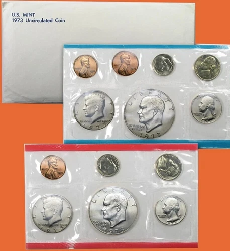 1973 Uncirculated Coin Set U.S Mint P-D-S Original Government Packaging T150