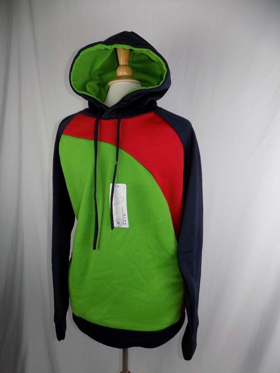 GE SHAN PIN YUE SPORT VOGUE Women's Sz XL Blue Red Green Hoodie