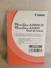 Canon PowerShot A2400 IS HD 5x Optical "Getting Started Manual" Spanish ONLY