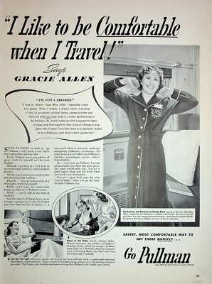 Original Railroad & Trains ADs: Copr. 1940, by The Pullman Company, Chicago