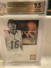 Jared Goff 2016 Panini Encased Rookie Cap Patch Auto 9.5/10 SP Jersey# 16/25!
