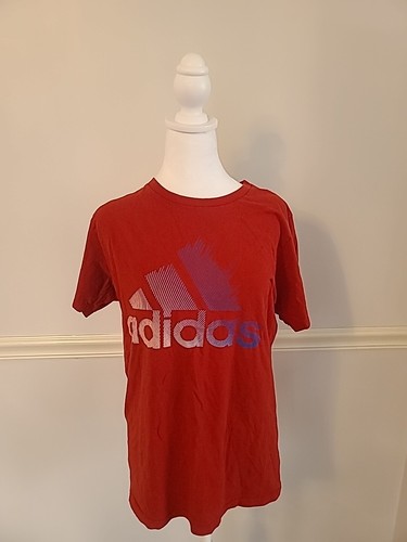 Adidas T-Shirt rot 100% Baumwolle Größe M