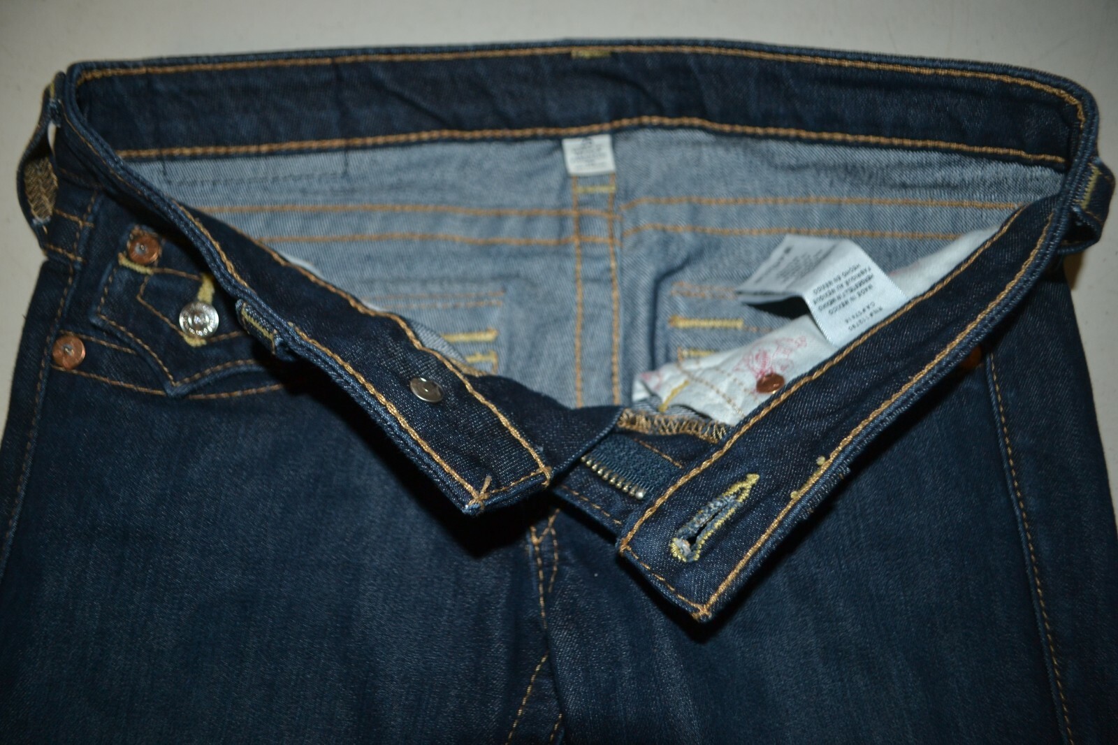 True Religion Women's Skinny Pocket Flaps Dark Blue Jeans Sz 25x31 thumbnail 8