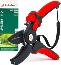 Anvil Pruning Shears for Gardening, Sharp Ergonomic Pruners, Heavy Duty High Car