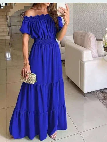 Neu Casuales Elegante De Verano Encaje Largos Vestidos Ropa De Moda Para Mujer - Bild 9 von 21