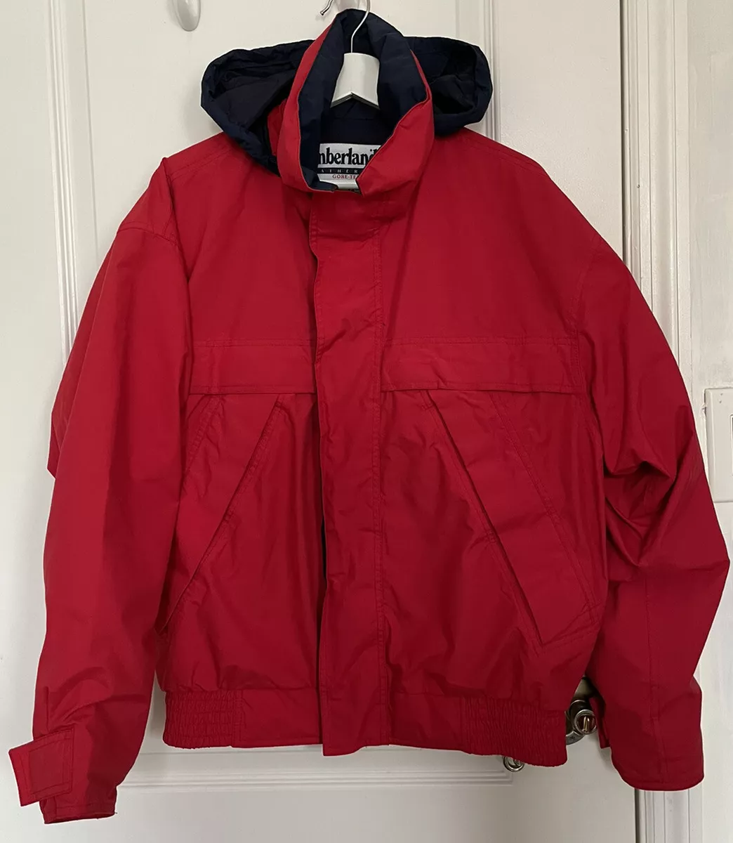 Vintage TIMBERLAND Gore-Tex Men's Full Zip Windbreaker Red | eBay