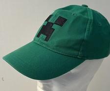 Minecraft Hat Cap Creeper Baseball Green Youth One Size adjustable SnapBack