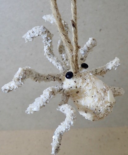Set di (6) decorazioni natalizie coperte con conchiglia schiacciate fatte a mano spiaggia costiera - Foto 2 di 12