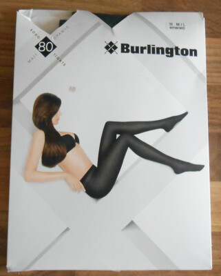 NEU+OVP! BURLINGTON Feinstrumpfhose Tights SOHO, 80 DEN, grün, Gr. III M/L