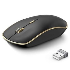 J Silent Mouse Wireless Portable Wireless Computer Mouse with 5 Adjustable DP...
