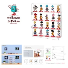 Acrylic Display Case for Mini Funko Pop Figures, Clear Wall Mounted or Deskto...