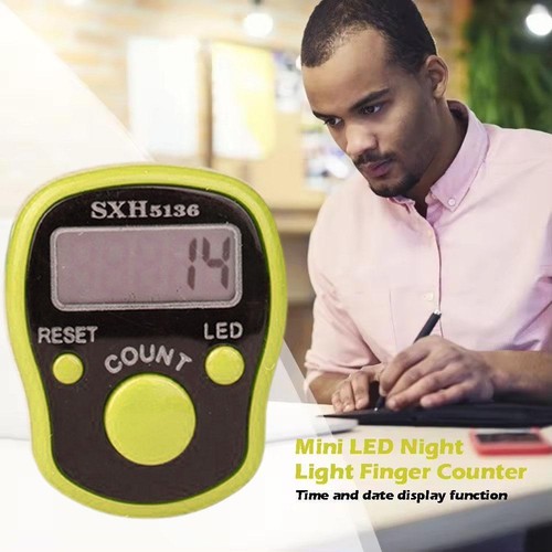 Digital Finger Tally Counter Hand Held Knitting Row CLICKER New counter T US
