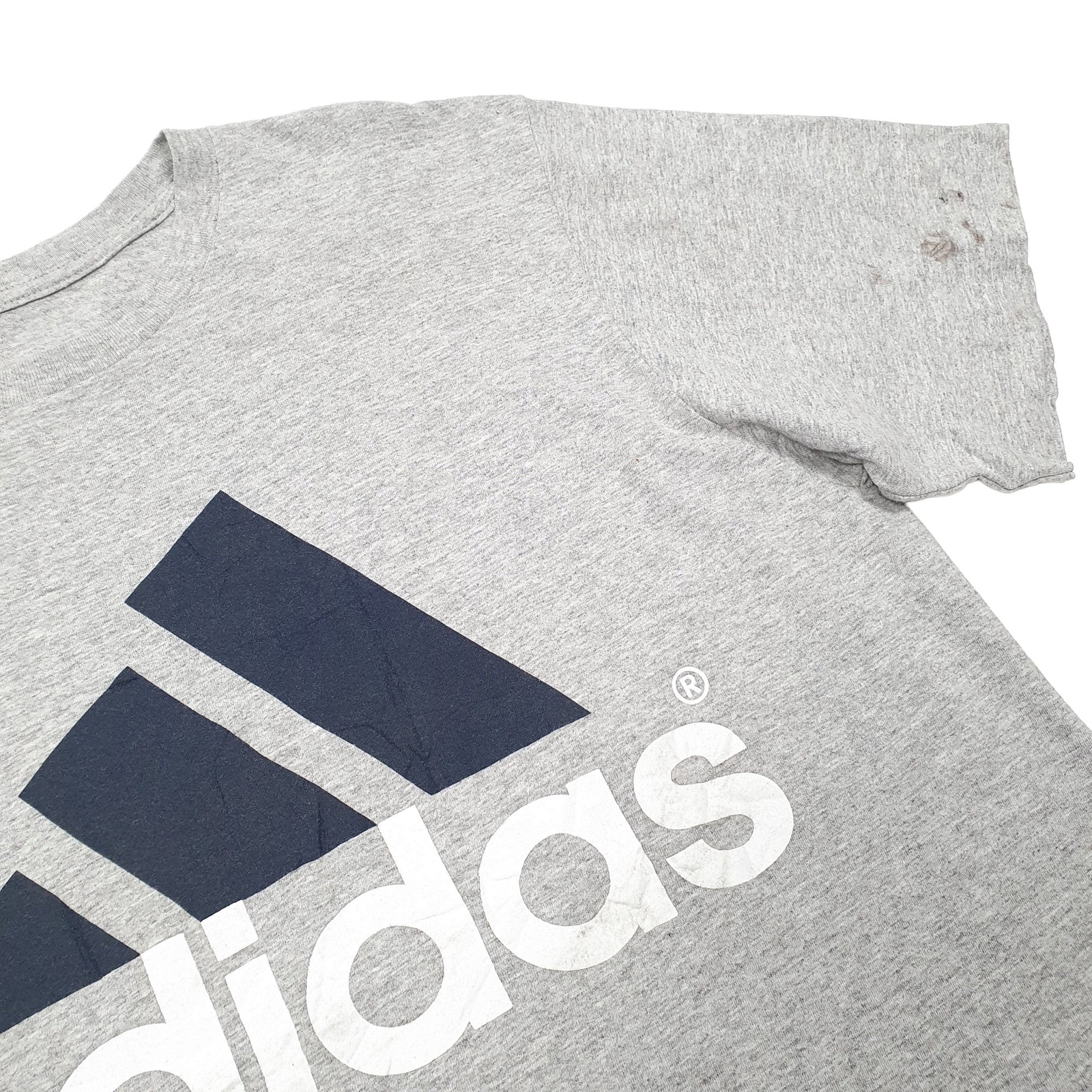 ADIDAS Grey T Shirt Tee Short Sleeve Mens M image 4