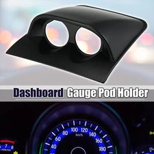 52mm 2" Dual 2 Hole Dashboard Gauge Holder Pod Car Meter Mount Bracket Black