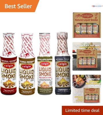 Four Distinct Organic Liquid Smoke Flavors in Gift Box - Perfect for BBQ Lovers