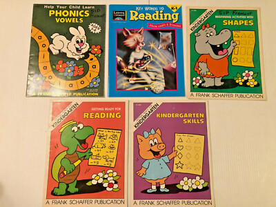 Getting Ready for Kindergarten Bundle of 5 Booklets, Shapes, Skills, Phonics, et
