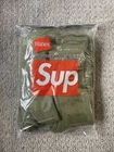 Supreme Hanes Crew Socks Olive Green 4 PACK Rare Week 1 Ships Today