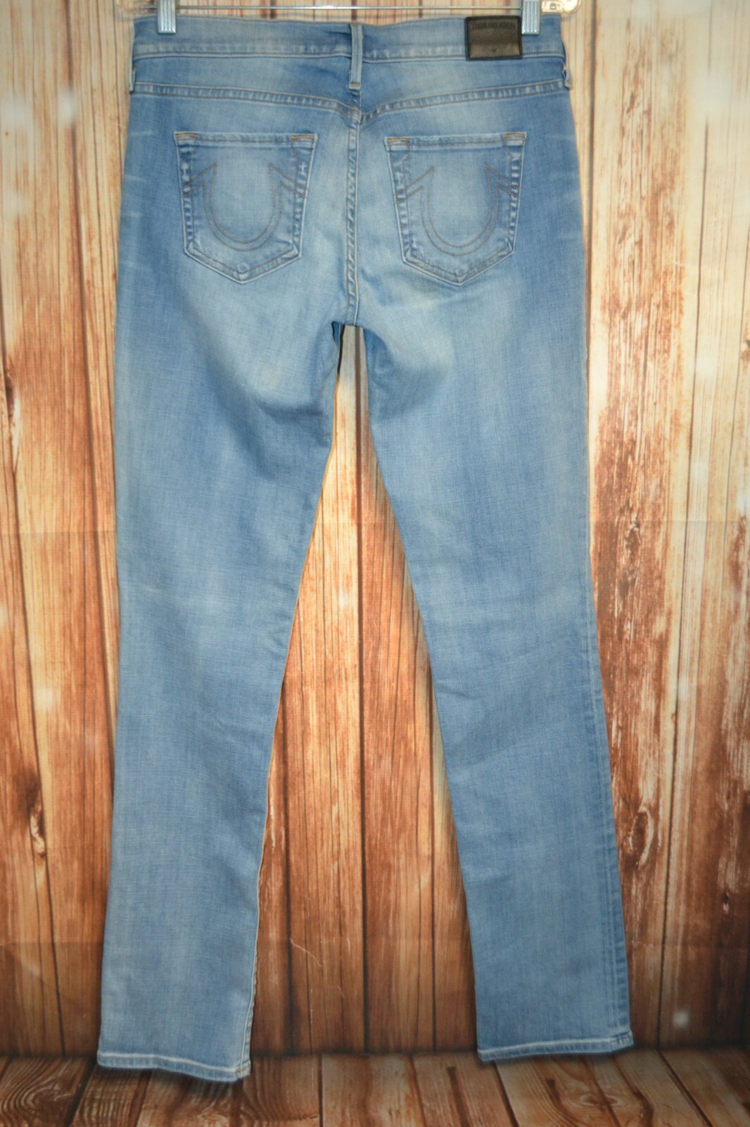 True Religion Women's Kora Mid Rise Straight Distressed Jeans Sz 29x33 thumbnail 6