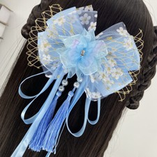 Barrette Nœud Papillon Fille Femme Princesse Fleur Papillon Pompons