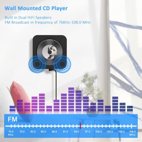 Tragbarer CD Player, persönliche CD Player mit Bluetooth für Auto und Reisen Neu - Bild 9 von 13
