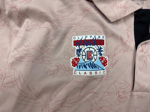 Nike Los Angeles Clippers Polo Shirt Mens Medium Hawaiian Classic Tiger Woods - Picture 7 of 16