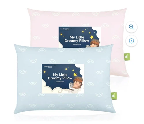 2 Pack Toddler Pillow  13x18 My Little Dreamy Pillow - Organic Cotton