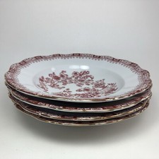 Seltmann Weiden Theresia China Rot 4 x Suppenteller Teller 23 cm