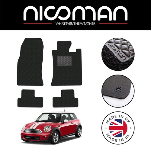 BMW Mini R50/R53 2001-2006 GENUINE DELUXE Fitted Rubber Car Mats Black ...