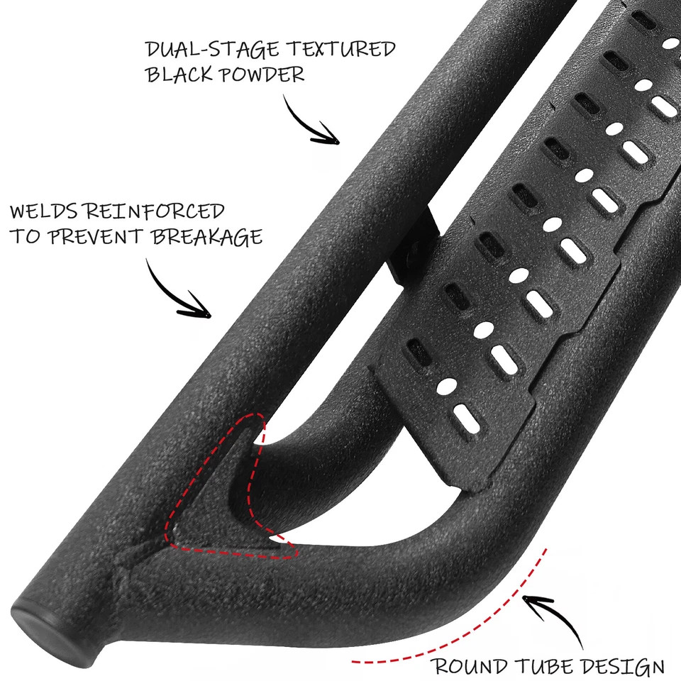 FIT 15-26 Chevy Colorado/GMC Canyon Crew Cab Drop 4Step Bars BXKQ Running Boards - Image 3 of 4