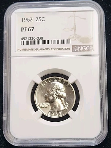 1962 Proof Washington Quarter certified PF 67 by NGC!  RM597