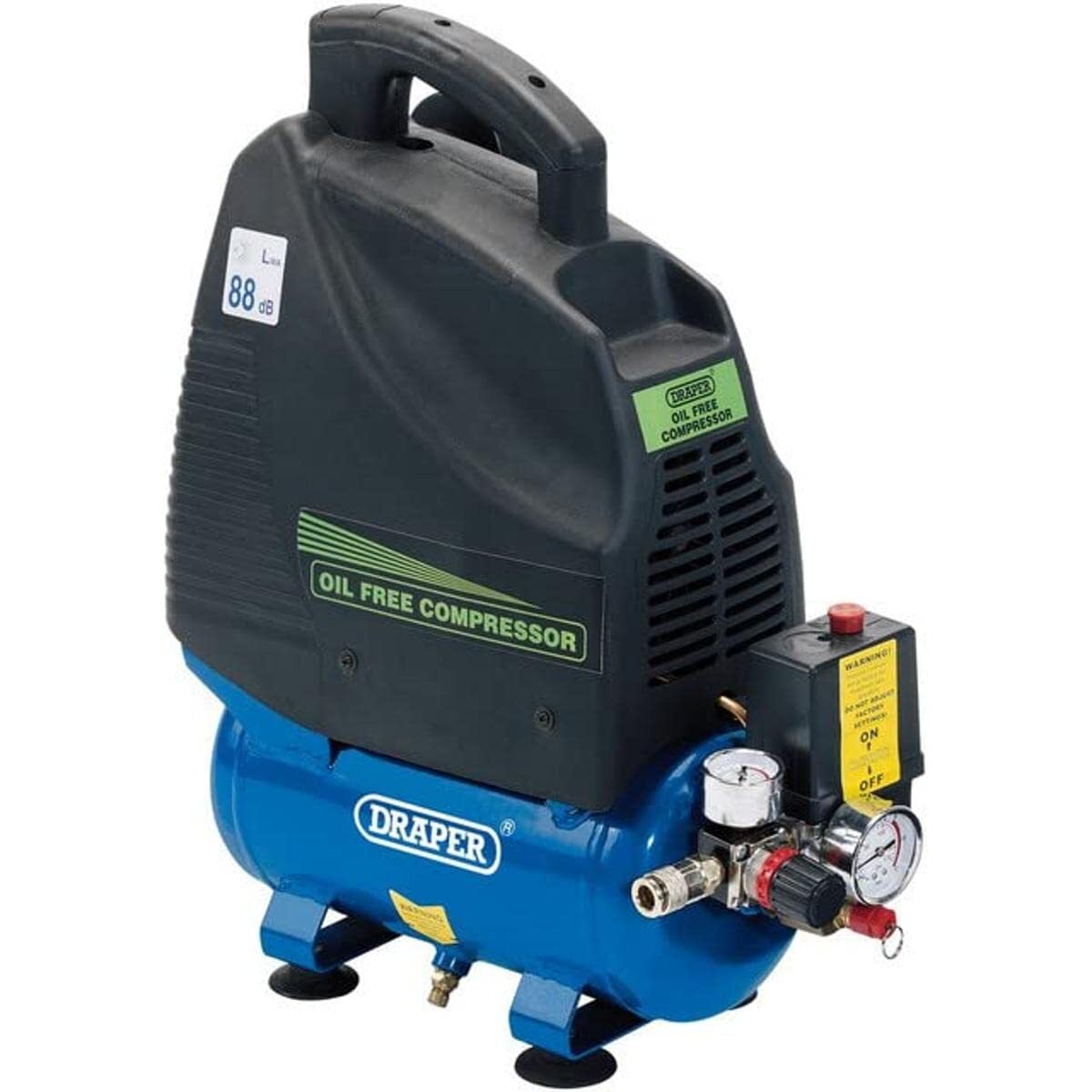 Draper 24974 6-Litre 1.1kW Oil-Free Air Compressor (n9M)