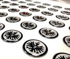 3D-Aufkleber Frankfurt Logo Auto, Notebook, Handy, PC rot oder schwarz 3x3 cm