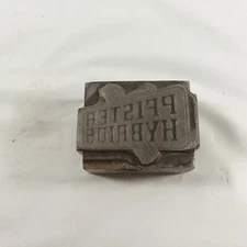 Pfister Hybrids Printers Block Letterpress Vtg Farming Feed Corn Advertisement