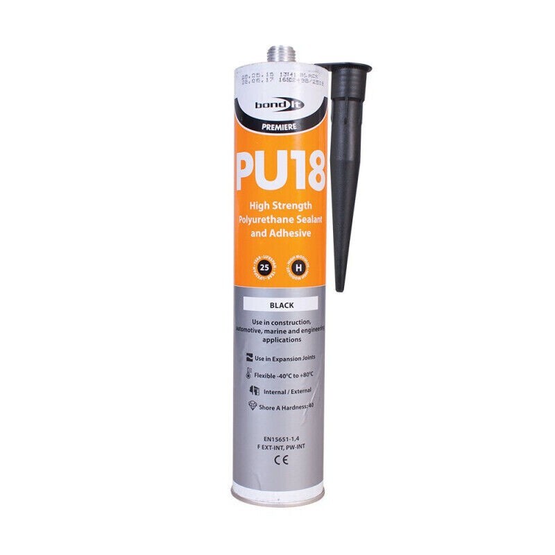 Bond it Polyurethane Sealant Adhesive Strong Paintable Black