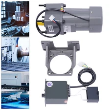 250W 110V AC Gear Motor with Variable Speed Controller and Bracket Single Phase