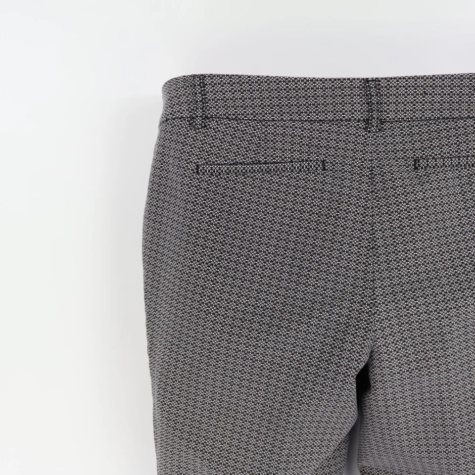 Calça Capri Hilary Radley Feminina Tamanho 10 Preta Geométrica Chinos Bolsos Cintura Baixa - Imagem 4 de 4