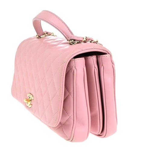 CHANEL CC Logo Matelasse 2Way Chain Shoulder Hand Bag Leather Pink GHW 643RK002 - Picture 2 of 17