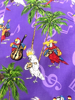 Pacific Legend Men's Guitar Camp Shirt – Authentic Hawaiian Aloha Shirt, 100% Cotton, Made In Hawaii - View #5