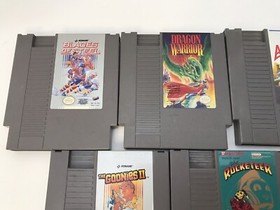 Lot Of 5 NES Nintendo Games Dragon Warrior Rocketeer Goonies Astyanax Blades