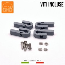 4 Supporti per ripiano extra vetrina IKEA DETOLF colore grigio, viti incluse pla