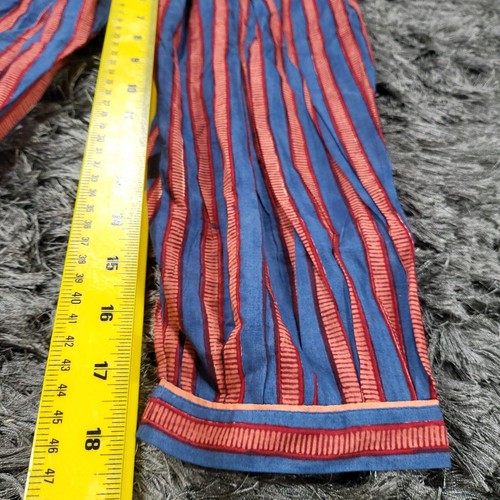 Fabindia Pants Kids 4-6 Years Blue Red Striped Cotton Mid Rise Drawstring NWT - Picture 6 of 21