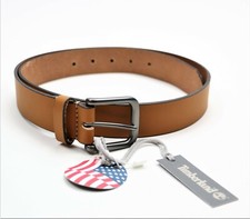 New Timberland Men's Classic Leather Belt Made in USA Sizes 32 34 36 38 Brown
