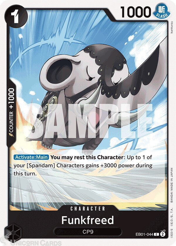 EB01-044 Funkfreed : Common One Piece English TCG Card : EB01: Extra Booster - M