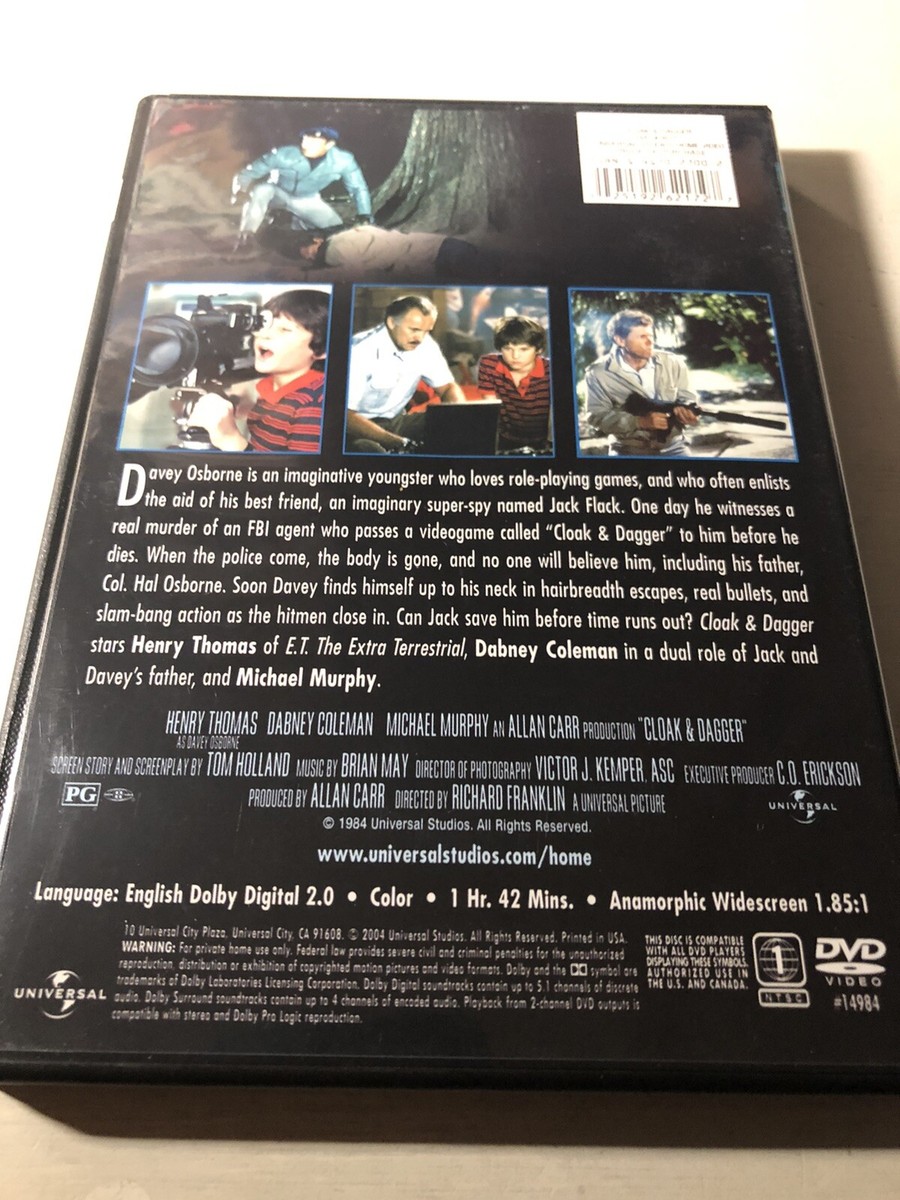Cloak & Dagger (1984) DVD Mystery Adventure Henry Thomas Dabney