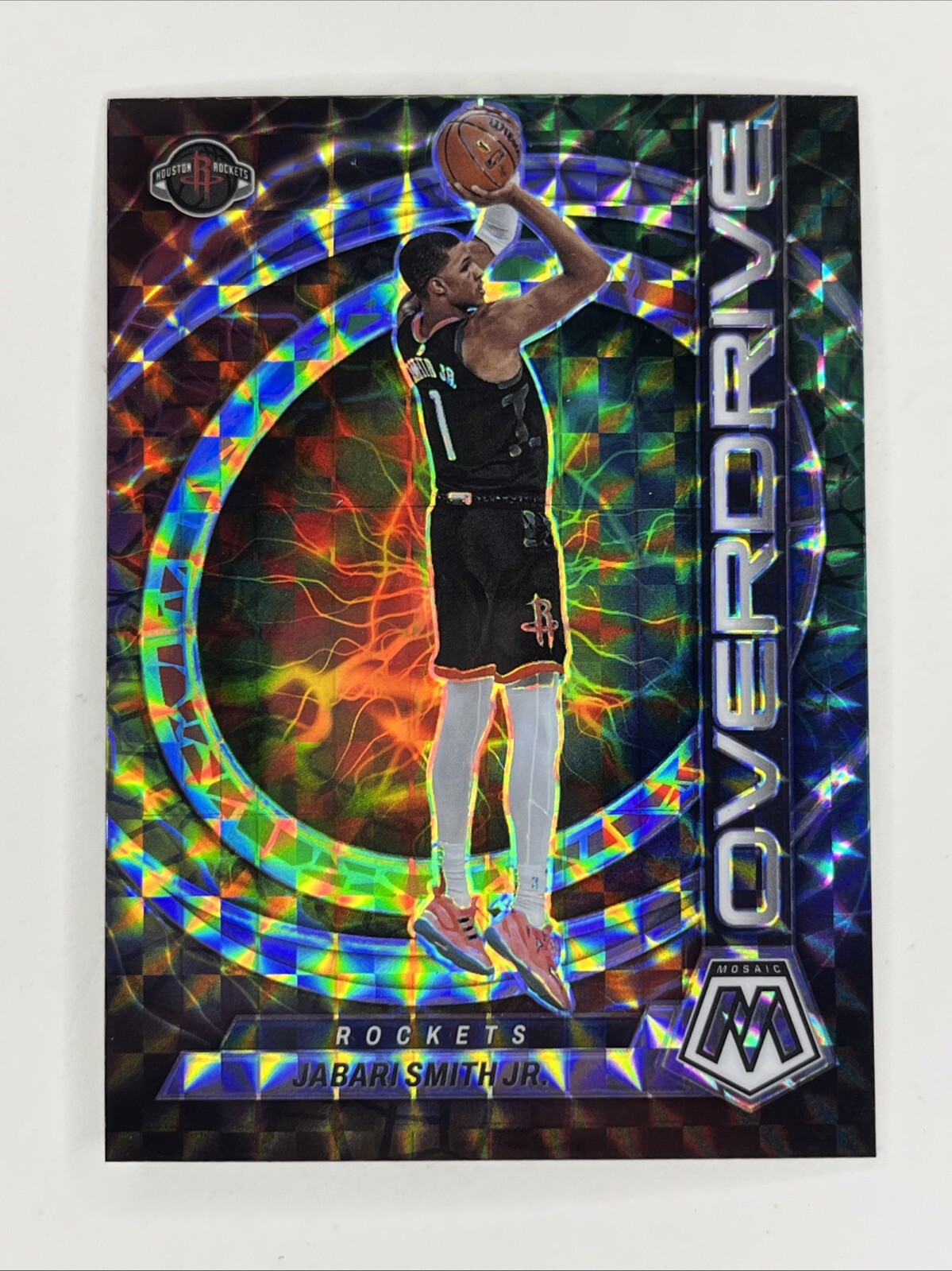 Jabari Smith Jr. 2022-23 Panini Mosaic Overdrive Prizm
