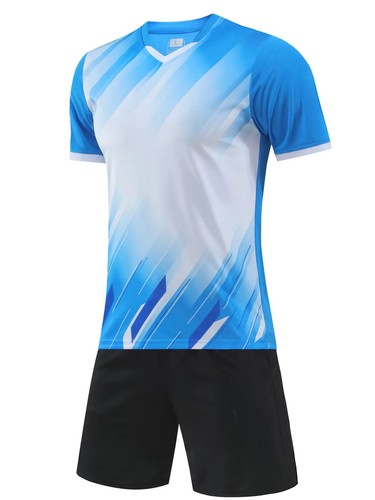 Boys Set Badminton Tracksuit V-neck Uniform Football T-shirt Soccer Outfits - Picture 16 of 60