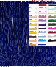 4 inch Rayon Chainette Fringe Trim By the yard in Various Colors -price per yard