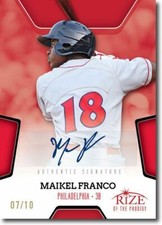 MAIKEL FRANCO 2013 Rize Rookie Autograph RED Auto PRODIGY RC #/10